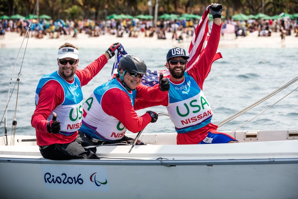 worldsailing's tweet photo. #Rio2016 #Paralympics #Sailing spectators enjoyed a great show yesterday at the @Rio2016_en @Paralympics https://t.co/JP9tdkxxBK