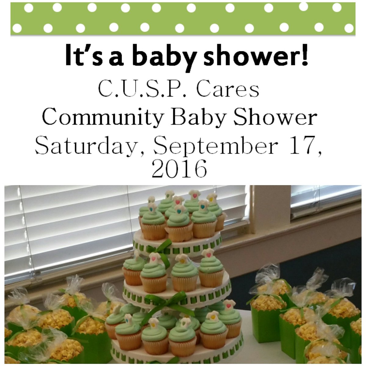 CUSPINC's tweet photo. The cupcakes came out nice!! #cuspcarescommunitybabyshower https://t.co/3fmY8MSNaO