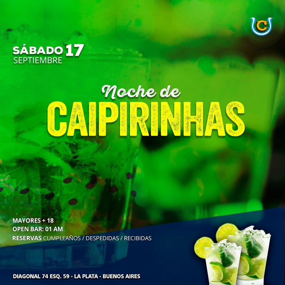 ElCopetin's tweet photo. Hoy #SaleFiesta!! 💃💃
Vení a romper la noche con nosotros y a tomarte unas ricas #caipis 🍸🍸! #laplata #night https://t.co/X11Wh7oB19