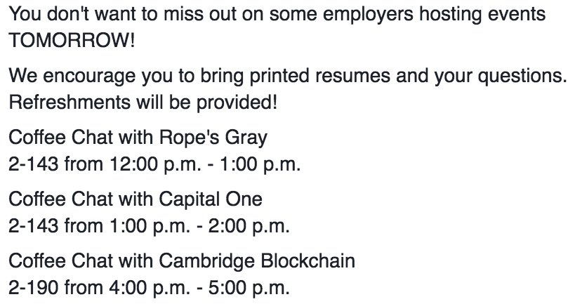 MIT Fall Career Fair tweet media