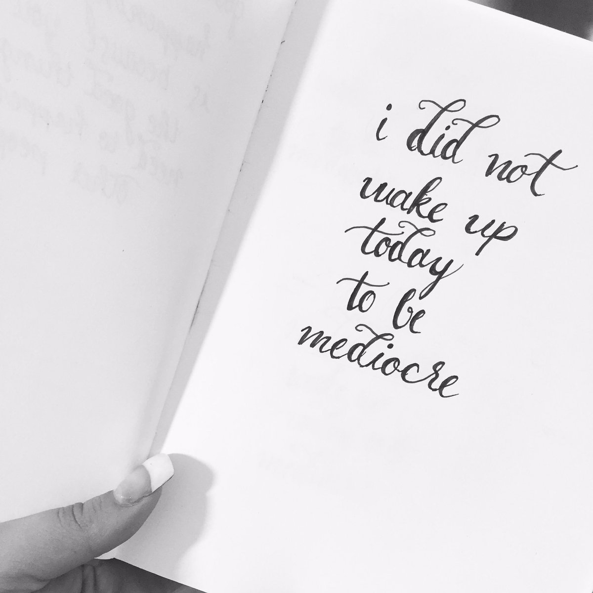 Always staying positive, plus taking a stab at a new hobby 💙 #qotd #stayingpositive #calligraphy