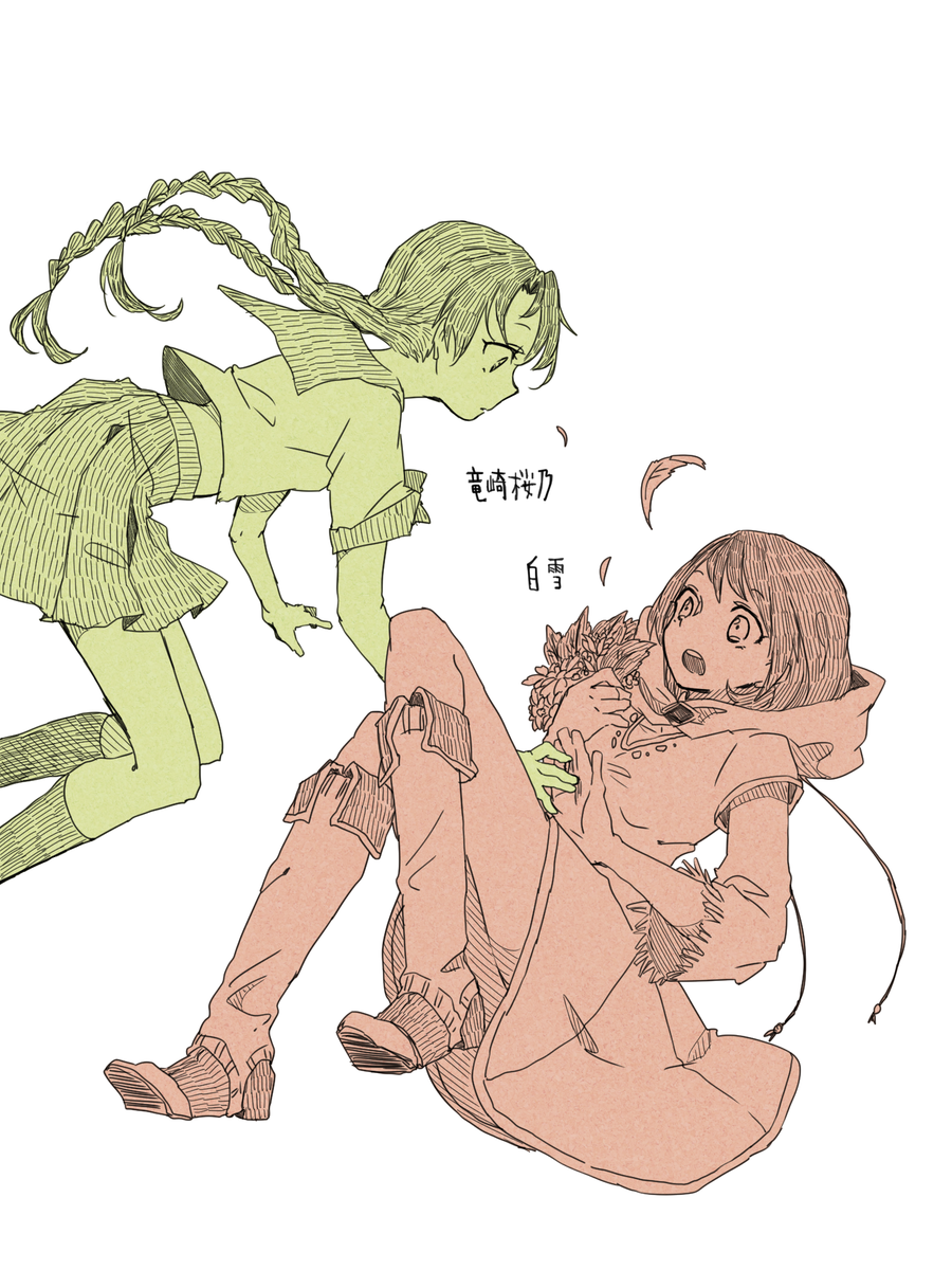 #お前の絵柄に絶対合うのに何で描かないのってキャラをフォロワーさんが教えてくれる
テニプリの桜乃ちゃんと赤髪の白雪姫の白雪ちゃんですヒロイン邂逅ですありがとうございました!