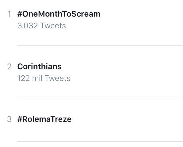 É isso mesmo diretoria?Alcançamos  3º no trends e eu nem sabia! Obrigado  #RolemaTreze