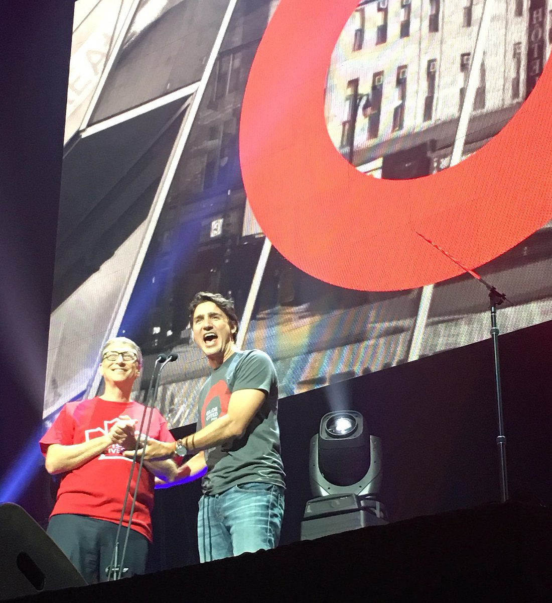 BillGates's tweet photo. Canada, your support of @GlobalFund is so remarkable I just had to give @JustinTrudeau a hug. https://t.co/pOuPUjYN4i