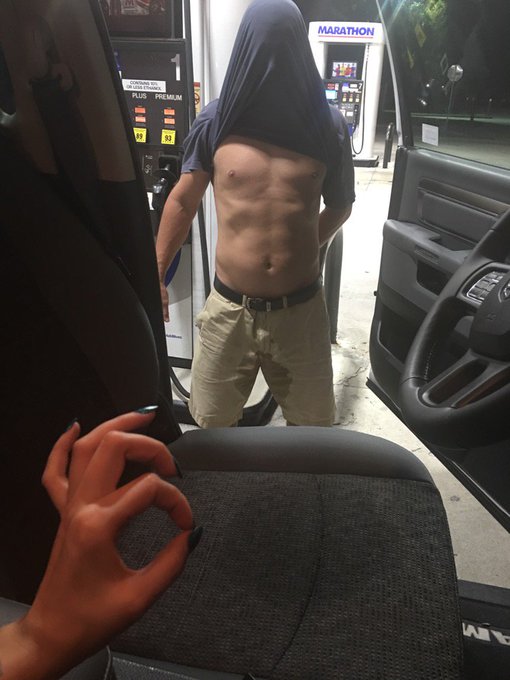I scared the piss out of My slave, refuel and then get back to driving Me bitch, no changing for you