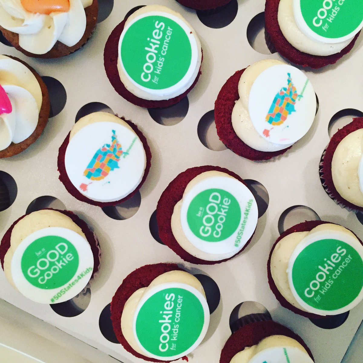 LOOK! Sarah from Virginia made #50States4Kids cupcakes! 💚 We love the support happening around the US this month!