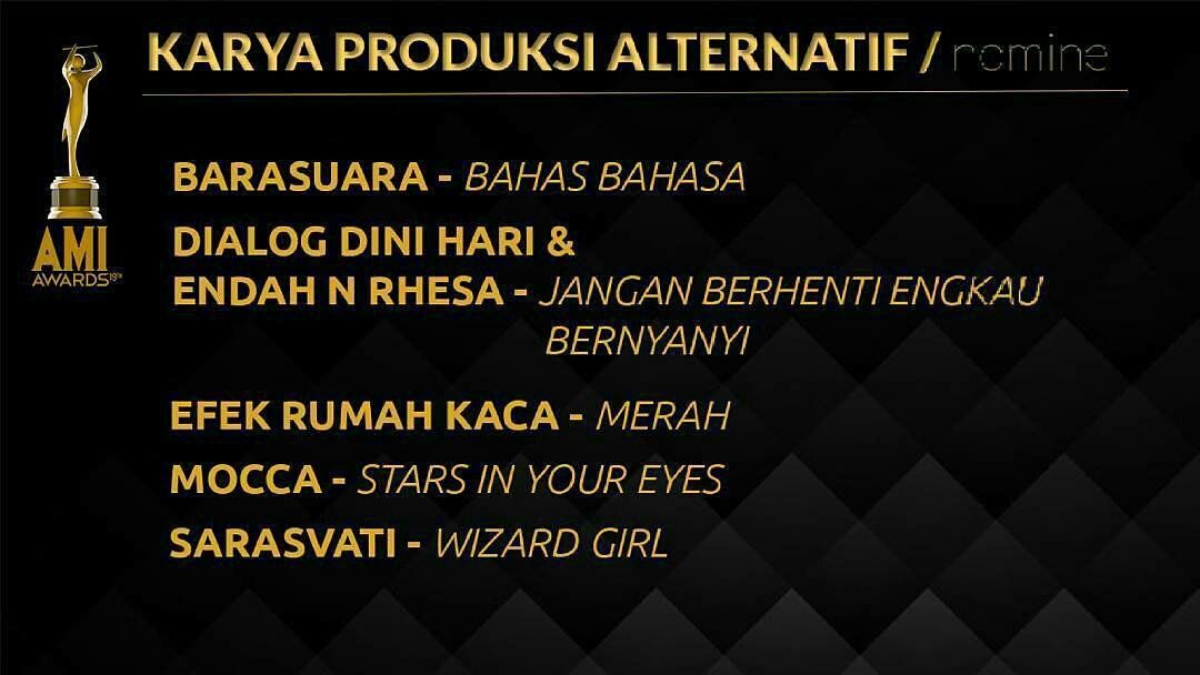 Dukung kami ya, <a href="/sarasvamily/">Keluarga Sarasvatī</a>. Nantikan hasilnya 28 September 2016. #AMIawards19