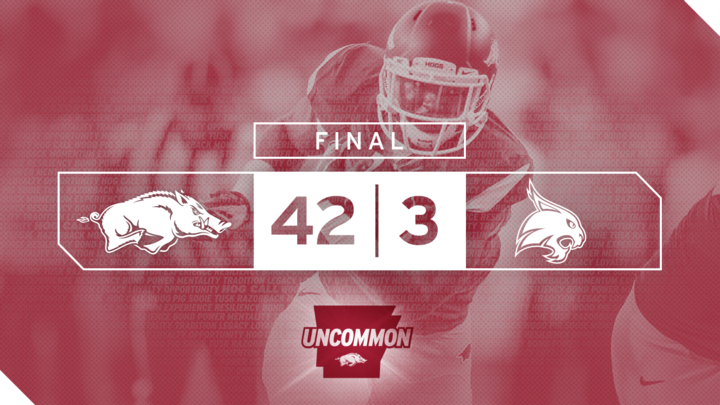 RazorbackFB's tweet photo. 🐗 WIN. https://t.co/u6kTY5NyDL