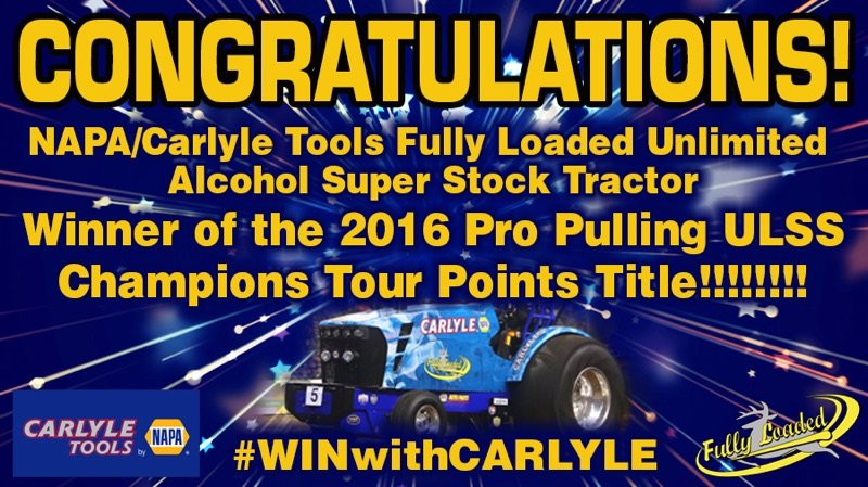 CarlyleTools's tweet photo. Congrats @FullyLoaded8345 on your moment. You deserve it! #WINwithCARLYLE @NAPARacing @ProPulling https://t.co/ulKMuonX7E