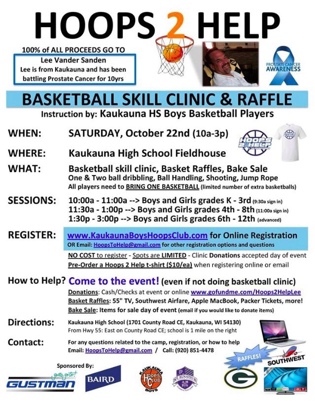hcmensopen's tweet photo. #RetweeetPlease #Kaukauna #youthathletics #basketball #supportthecause #Hoops2Help #Prayers4Lee 🏀 https://t.co/POcUrtvOO4
