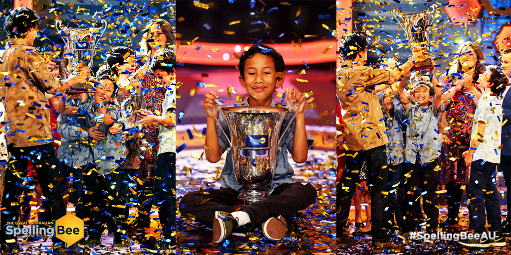 Well done to Tristan, our Great Australian Spelling Bee champion for 2016! 🏆 #SpellingBeeAU
