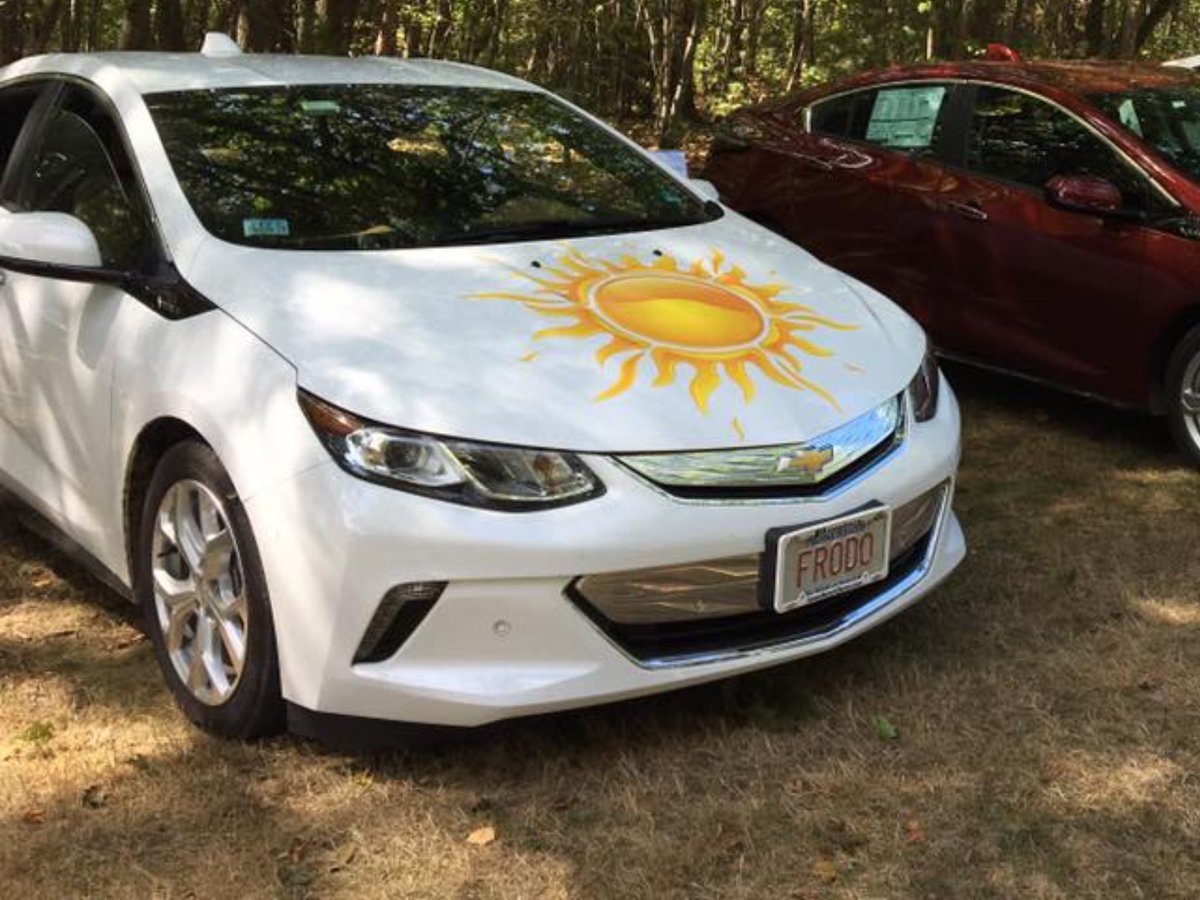 WRVoltec's tweet photo. Kincade W. shows us his #CustomVolt and #VoltPlates #SolarVolt https://t.co/vndVvhMO9f