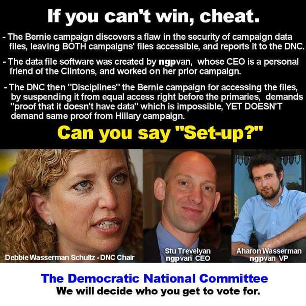 hobbitj's tweet photo. #CheatingClintons #RiggedPrimary https://t.co/V5iNFgN4XP