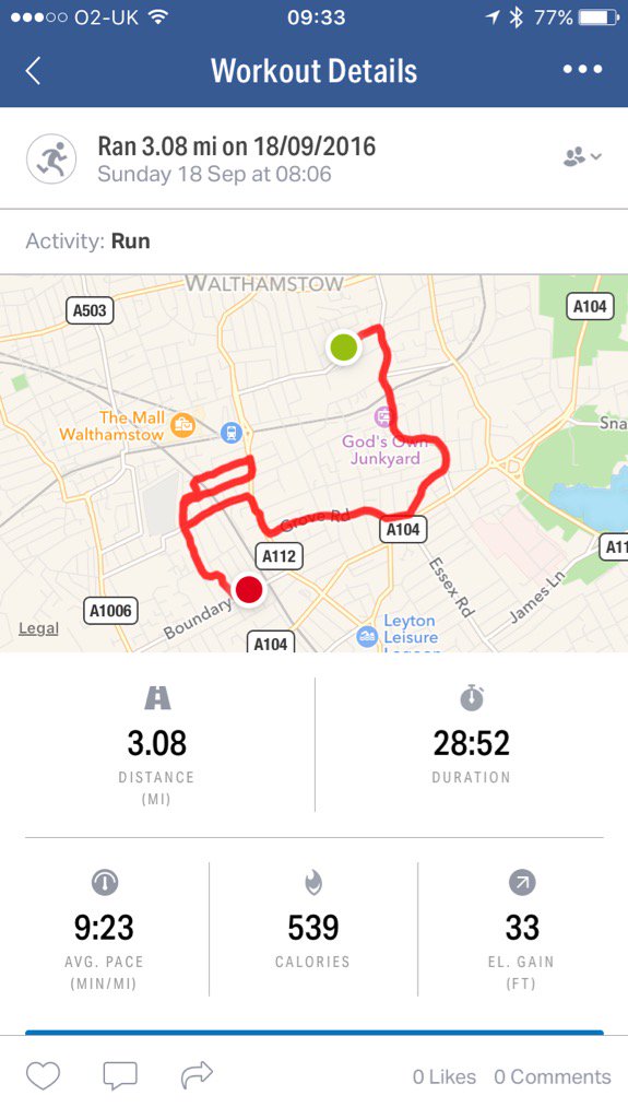 lakematt's tweet photo. Another 5k completed sub 30mins Only 6 days to first #5k race #5kcountdown #fitness #sundayrunday https://t.co/eOTmwRoPeR