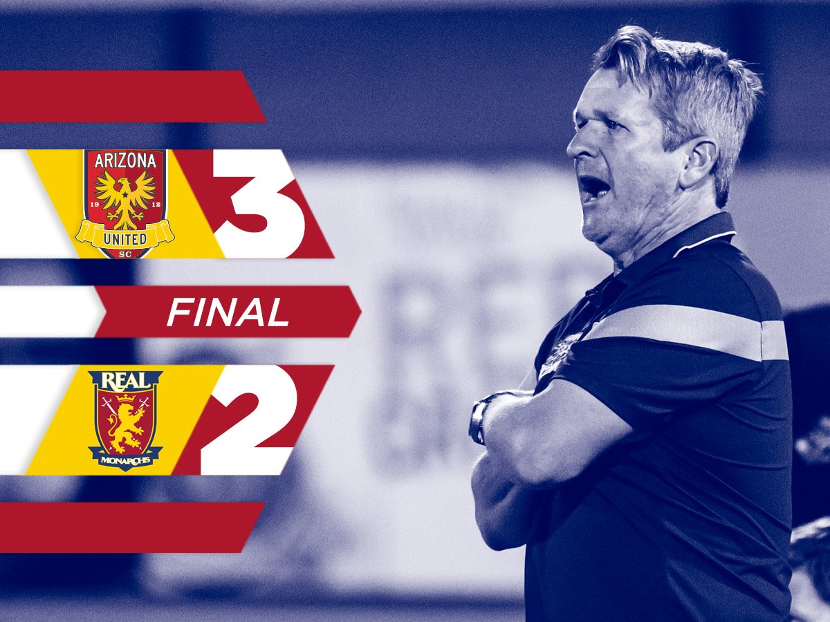 PHXRisingFC's tweet photo. FT: AZ United 3-2 @RealMonarchs #AZvSLC https://t.co/VRbtfIGsSK