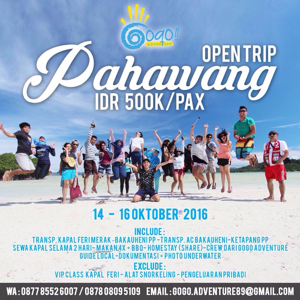 Yuuk Liburan Ke Pulau Pahawang Lampung, 14-16 Oktober Hanya 500rb/Pax. Info Lebih Jelas Hub CP Terterai