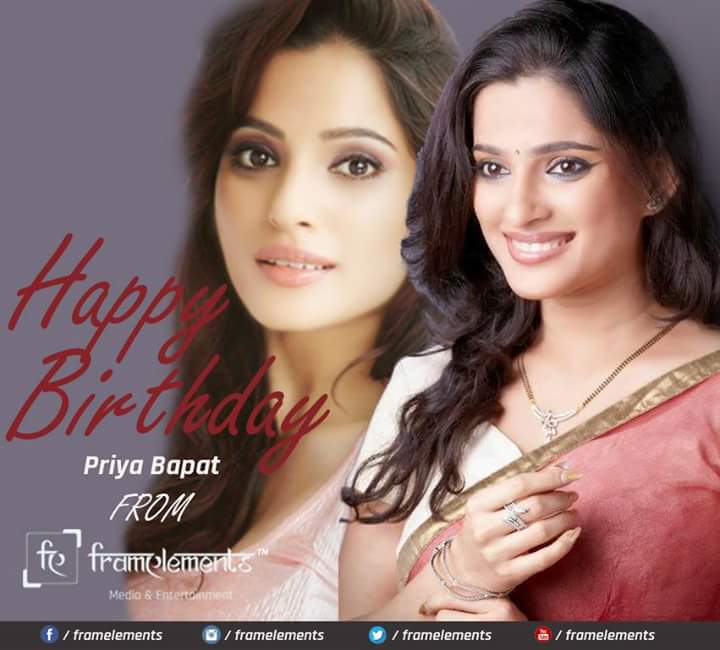 framelements's tweet photo. Let your all the dreams to be on fire &amp; light your birthday candles with that. Have a Gorgeous Birthday@bapat_priya https://t.co/JfKGGlEJKv