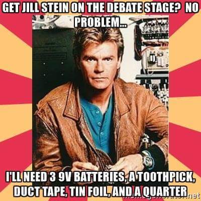 SvenSveetheart's tweet photo. Let the 3rd party people debate! #DebateWithJill #ChickenHillary #ChickenDonald #NeverHillary #DropOutHillary https://t.co/cmNTjki1Aj
