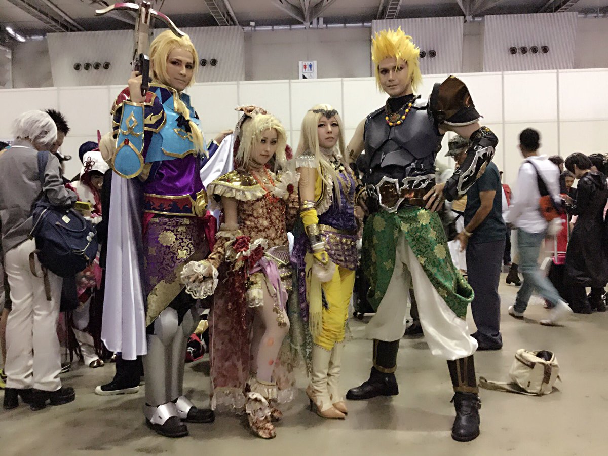 ジュデッカ No Twitter 今日はff6のマッシュとエドガーのコスプレでtgcに行ってきました 会場で会ったティナとセリトと記念撮影 並ぶと圧倒的巨人