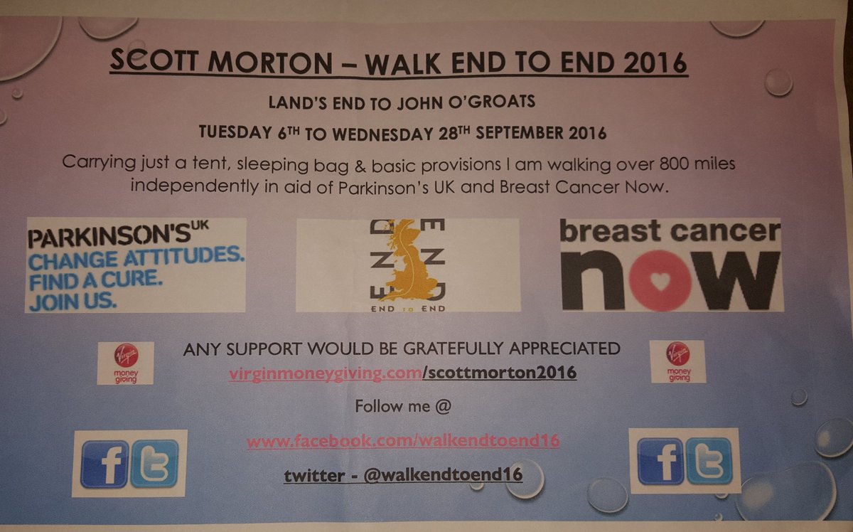 Breakfast with Scott Morton. Safe walking and Good luck. <a href="/walkendtoend16/">Scott Morton</a> @TTWI_Midlands <a href="/WeAreSUGM/">WeAreSUGM</a> <a href="/StaplesClaire/">claire staples</a>