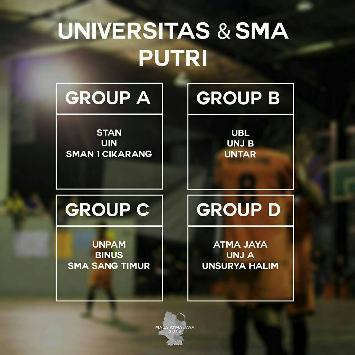 Pembagian Group Universitas/SMA Putri