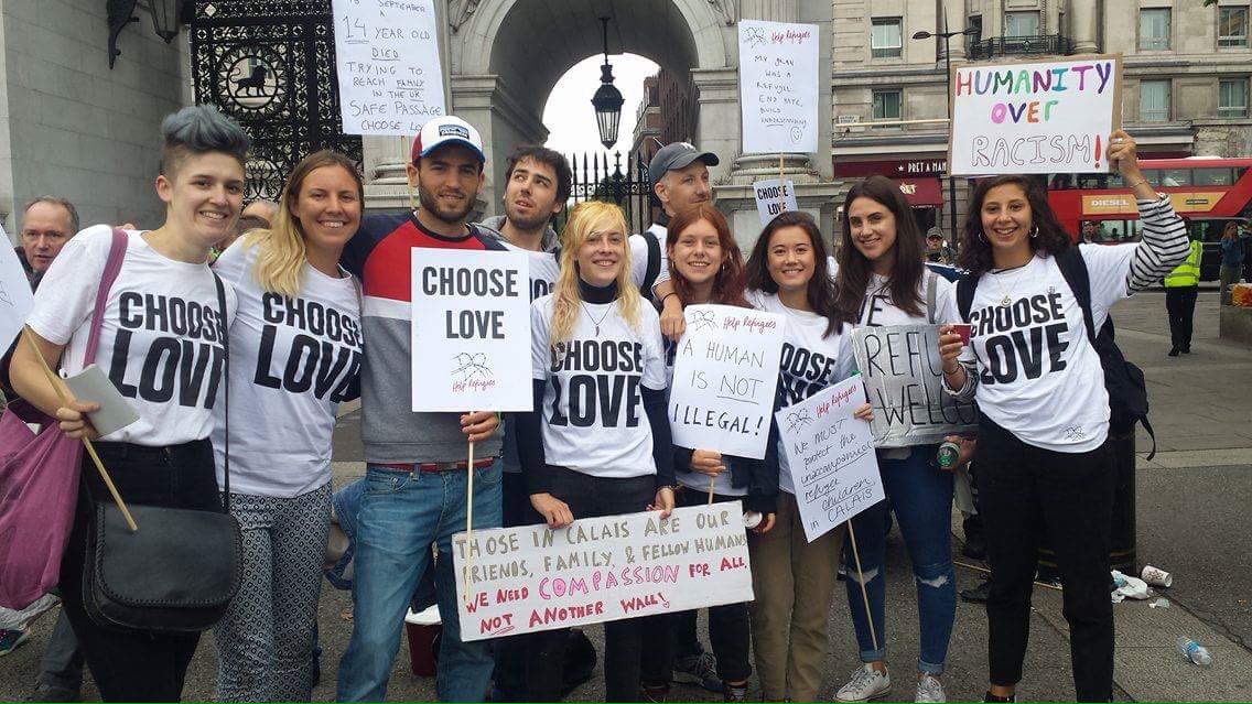 Was so proud to march with the #mobiledistribution team from @HelpRefugeesUK at yesterday's #refugeeswelcome.#mobdis