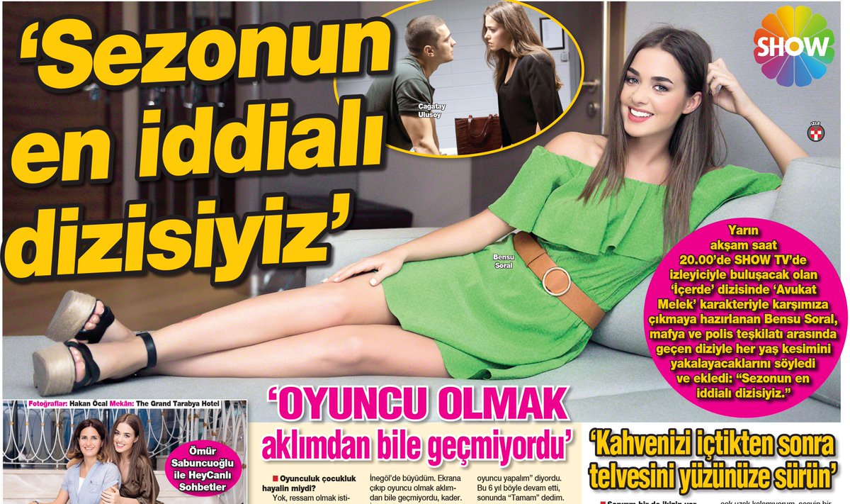 #İçerde'nin Avukat Melek'i Bensu Soral: Sezonun en iddialı dizisiyiz <a href="/kedivelisi/">bensu soral fanpp💗</a> 
showtv.com.tr/dizi/haber/129…