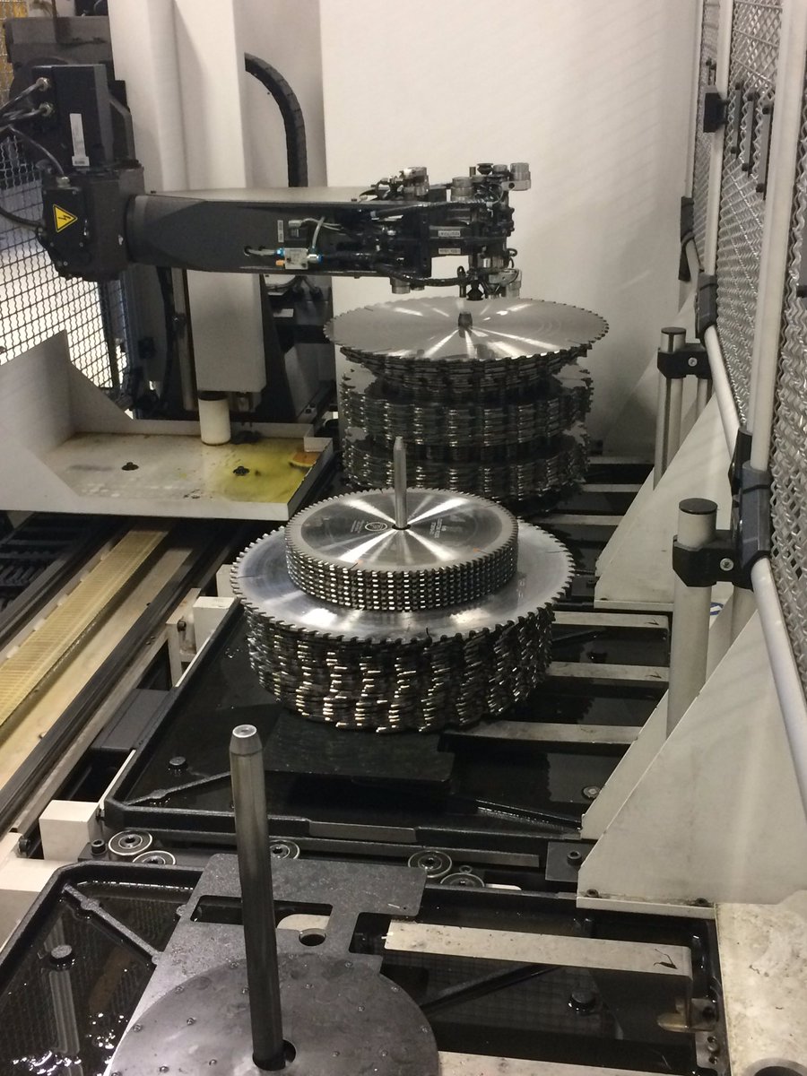 PSAWS1403's tweet photo. One of our robotic grinding cells had a very productive weekend sharpening and manufacturing saw blades!
#Psaws https://t.co/ILC9uVse9s
