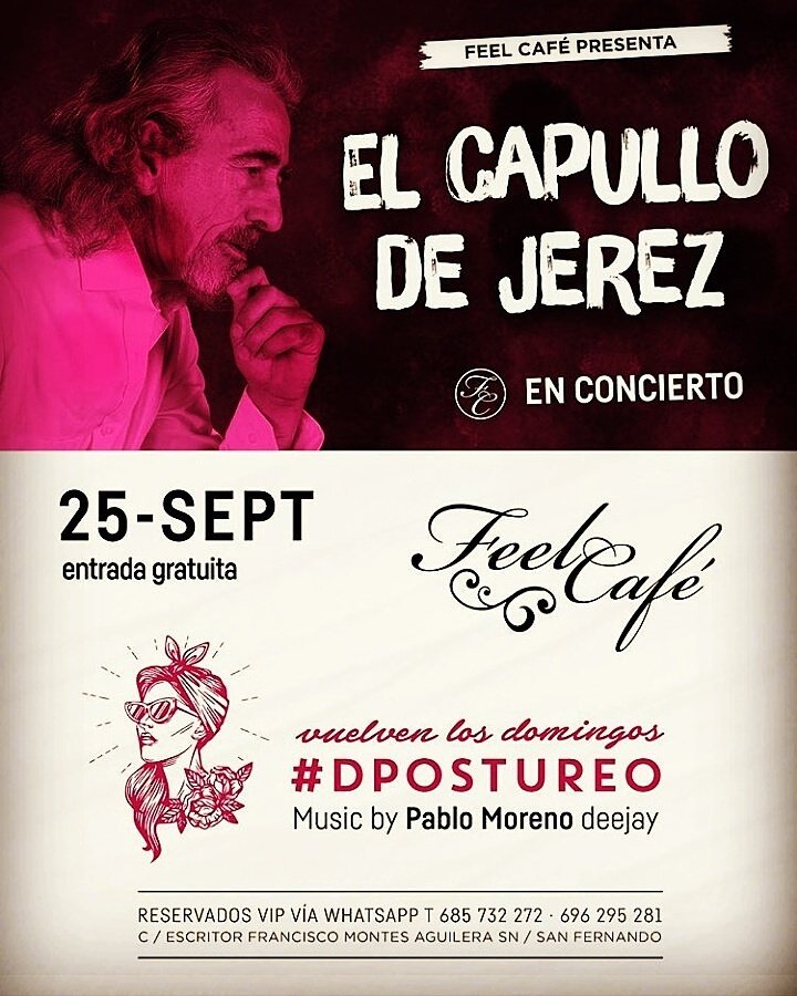 Hoy inaguramos nuestro primer DOMINGO #DPOSTUREO en <a href="/FeelCafe/">Chill & Feel Cafe</a> con #elcapullodejez en concierto. ¡¡ENTRADA GRATIS!!