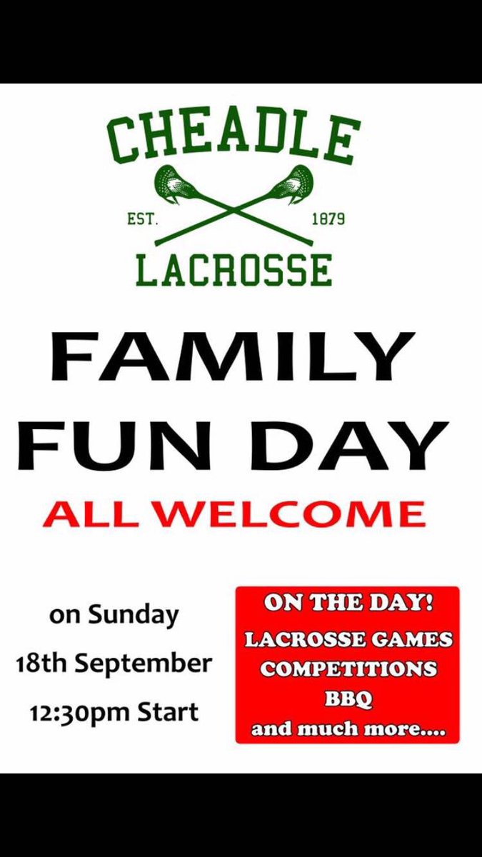 <a href="/CheadleLacrosse/">Cheadle Lacrosse</a> what time is Jerry the Berry on? Are 'half a shillin' making an appearance?