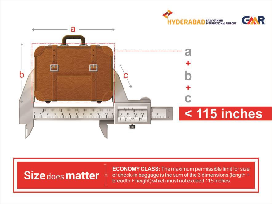 RGIAHyd's tweet photo. Don’t burden yourself !! #checkinbaggage #Hyderabad #rgia #airports #travelinfo #cabingbaggae #permissiblesize https://t.co/iB6UNFLHf4
