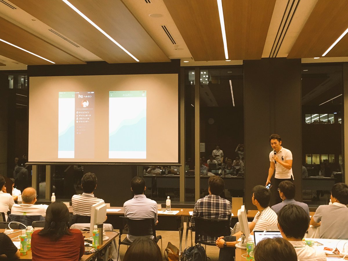 tadtgjtdjpd's tweet image. 本日は大手町で行われた ミライ・ハッカソン のイベントにうちのスクールの代表講師の田中が登壇するという事で見学に(^^)