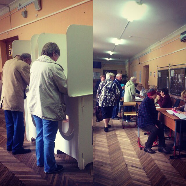 На избирательный  участок номер 1059 приходит все больше избирателей. #выборыМосква2016