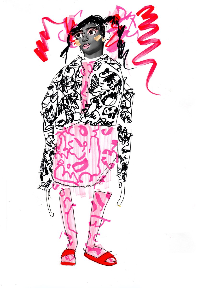 NoctisMag's tweet image. We're all @TypicalFreaks 👽🎀💕 #SS17 illustration by @ElyseBlackshaw for #NoctisLFW