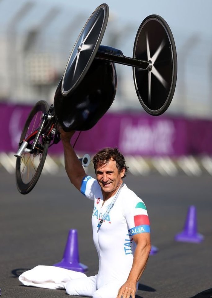 PSimey's tweet photo. Alessandro Zanardi on taking his third #Paralympics #gold medal

#quote -Inspiring to all!⬇️

@exerciseworks @lxznr https://t.co/2CcijWf2kj
