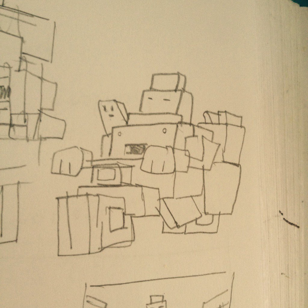 ThomasNoppers's tweet image. Old Piz-O sketch. Hello.