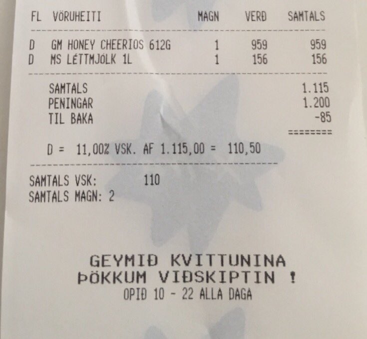 Gunnlaugsson9's tweet image. Var næstum búinn að þjófkenna son minn sem fór út í búð fyrir mig áðan þangað til ég sá kvittunina #geðveiki #dýrt