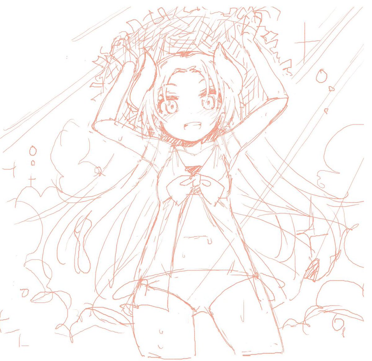 初参加ですー 水着テラス様バカンス中 #神羅お絵かき会 