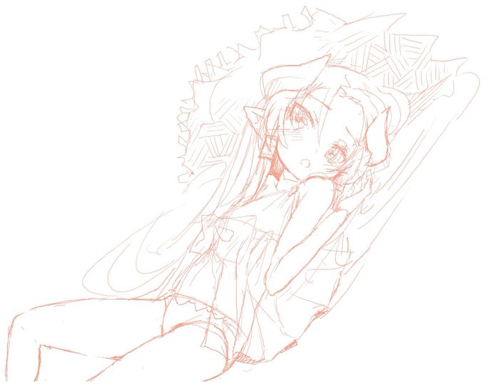 初参加ですー 水着テラス様バカンス中 #神羅お絵かき会 