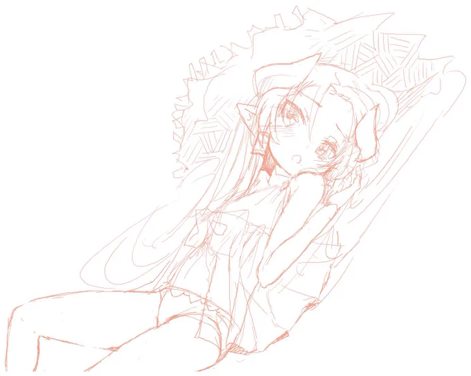 初参加ですー 水着テラス様バカンス中 #神羅お絵かき会 