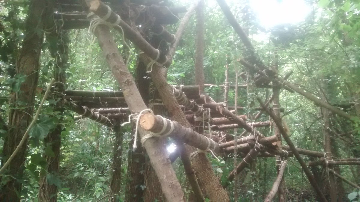 The first Woodland Basecamp was a fantastic success! Here are some treehouses, walkways and towers the group built..
