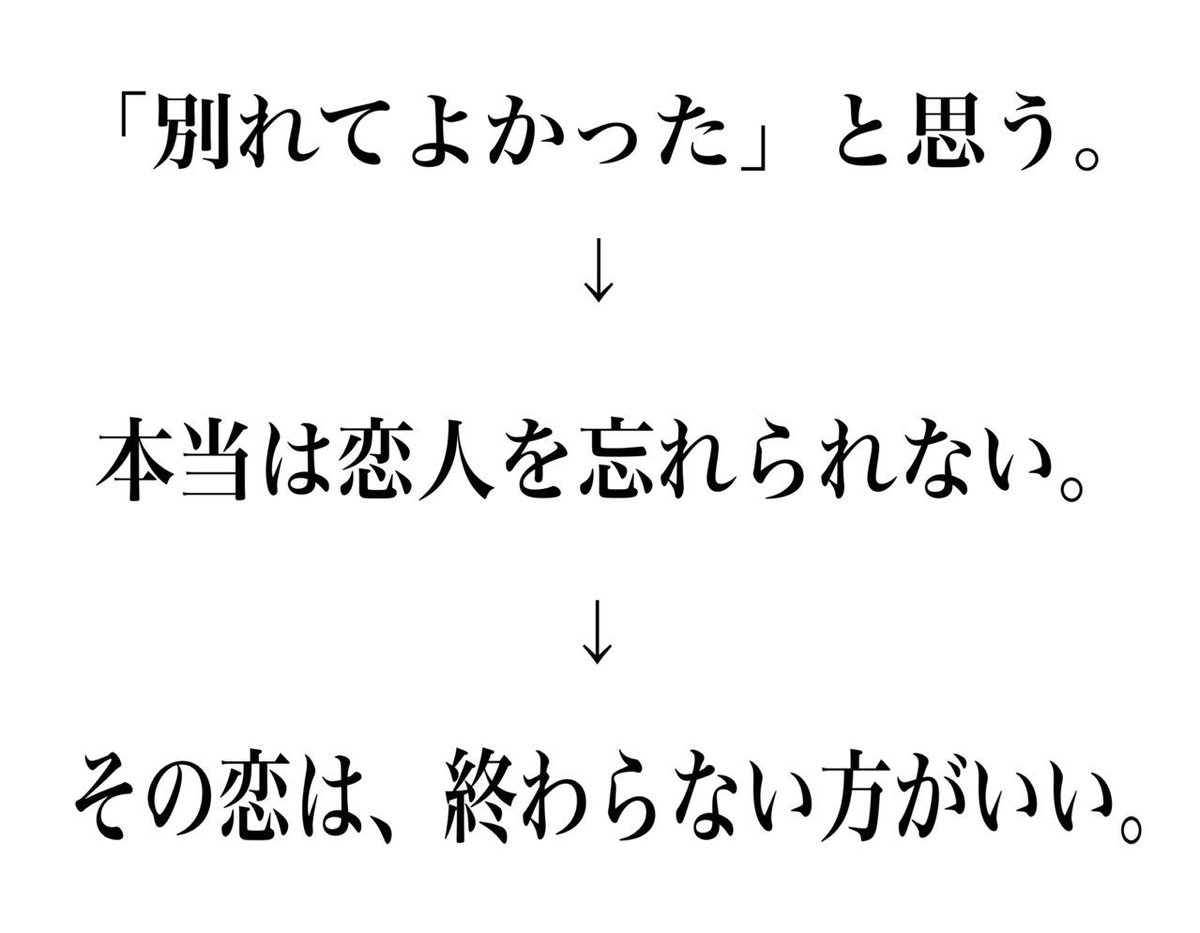 Shiina 失恋系女子 って色んな人いる 失恋後 髪の毛を切る Lineのトプ画を真っ黒にする 男とたくさん絡むようになる その中でも多いのが 別れてよかった を口に出す人 それって別れたくないのに 自分に言い聞かせてる人