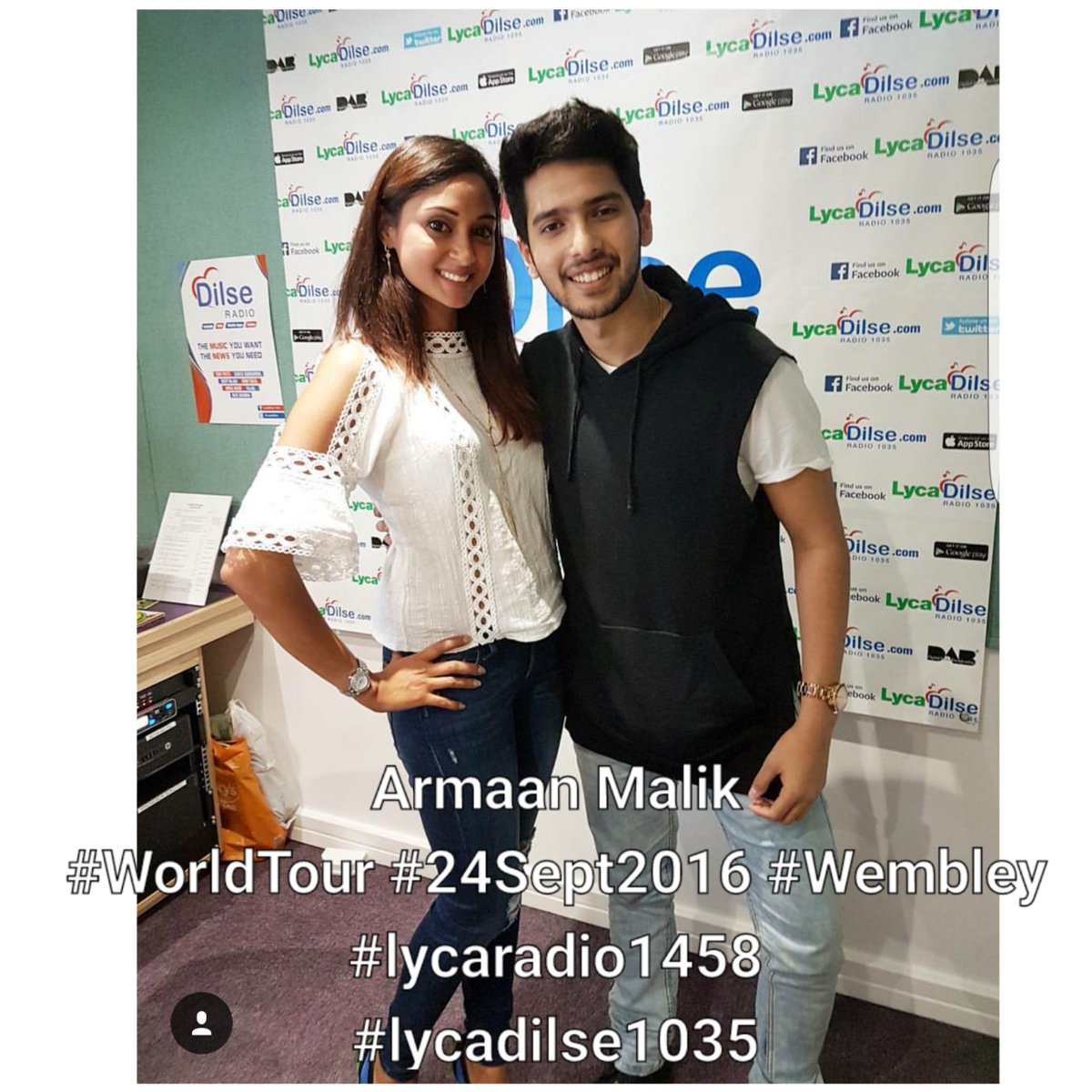 LycaRadio1458's tweet photo. Win Tickets! @ArmaanMalik22 #ArmaanMalikWorldTour @ssearena @jannatsyed01 #24Sept2016 #Armaanians @LycaDilse https://t.co/PWsXeF1I8J