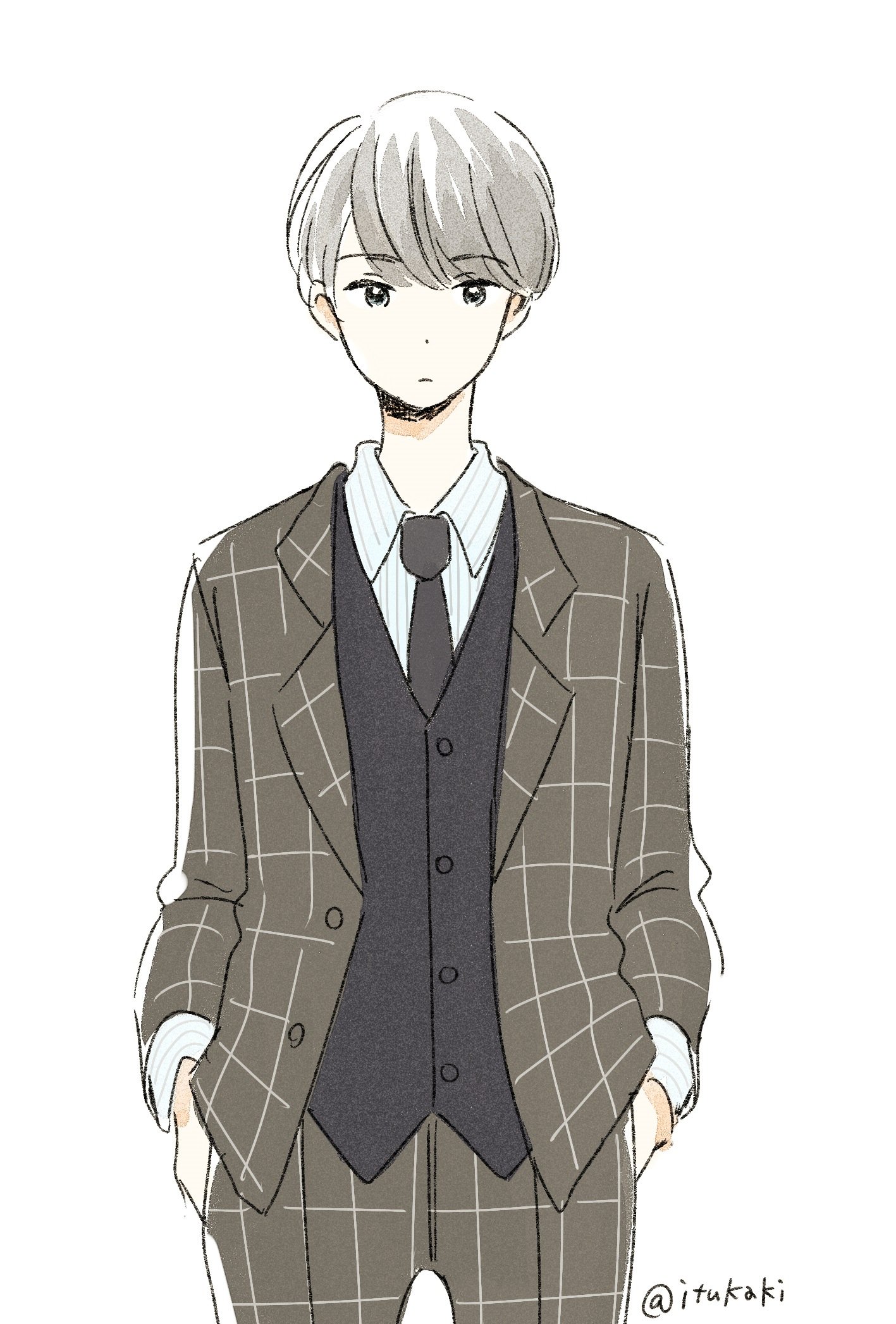 Twitter 上的 Etopica エトピカ チェック柄のスーツ お題 スーツ男子 T Co Wosvspmy9z イラスト いつか いつか T Co Wa5mo6ln1z Twitter