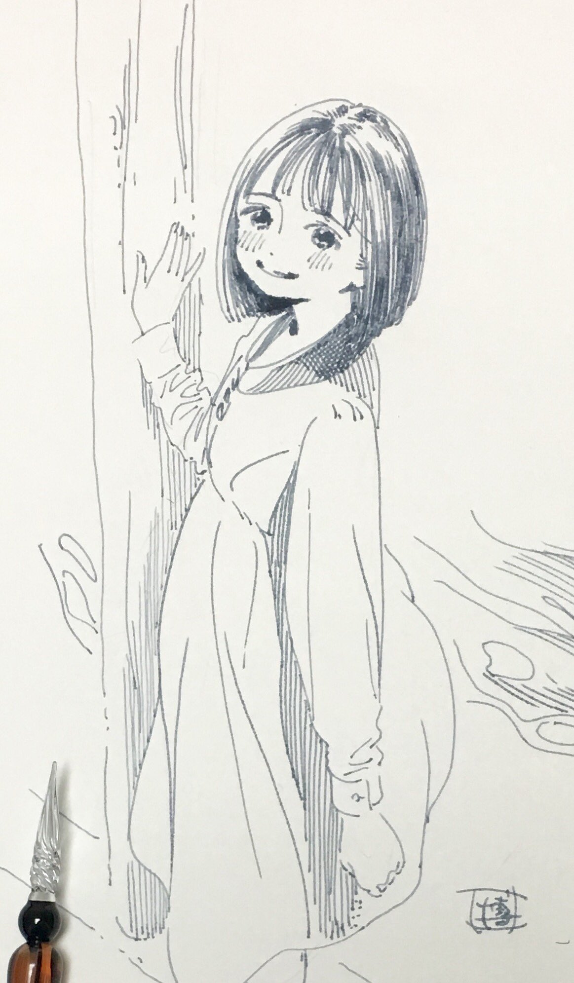 博 はにかみガラスペン