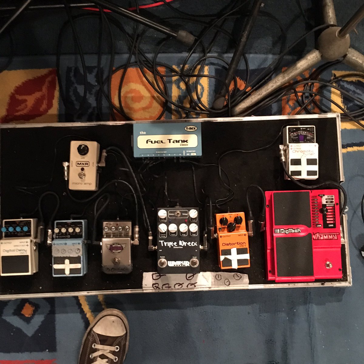 My <a href="/MDAband/">MoreDangerousAnimal</a> setup for those that are interested. <a href="/GuitarMagazine/">The Guitar Magazine</a> #showusyoursetup