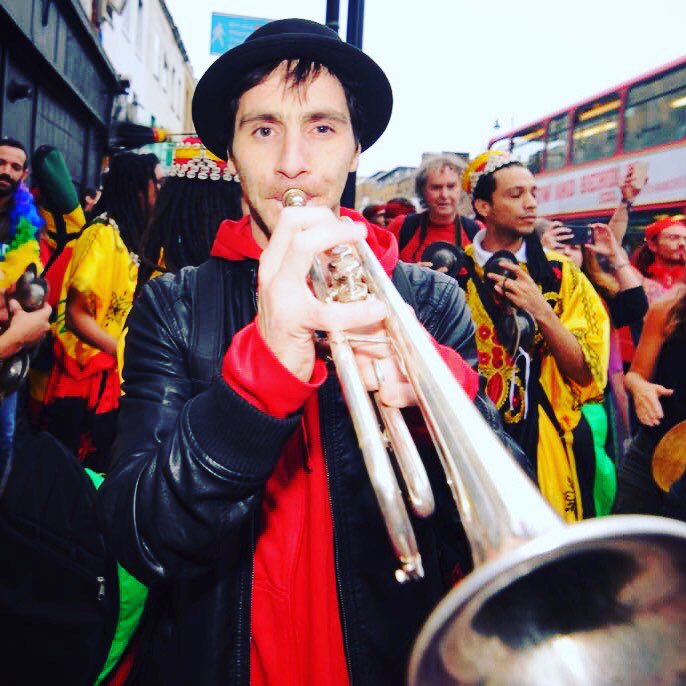 samandthewomp's tweet image. Massive fun marching for @passingclouds yesterday #PassingCloudsForever 🎺🙌