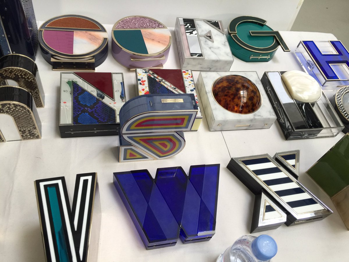 Cute letter bags at Mary Katrantzou