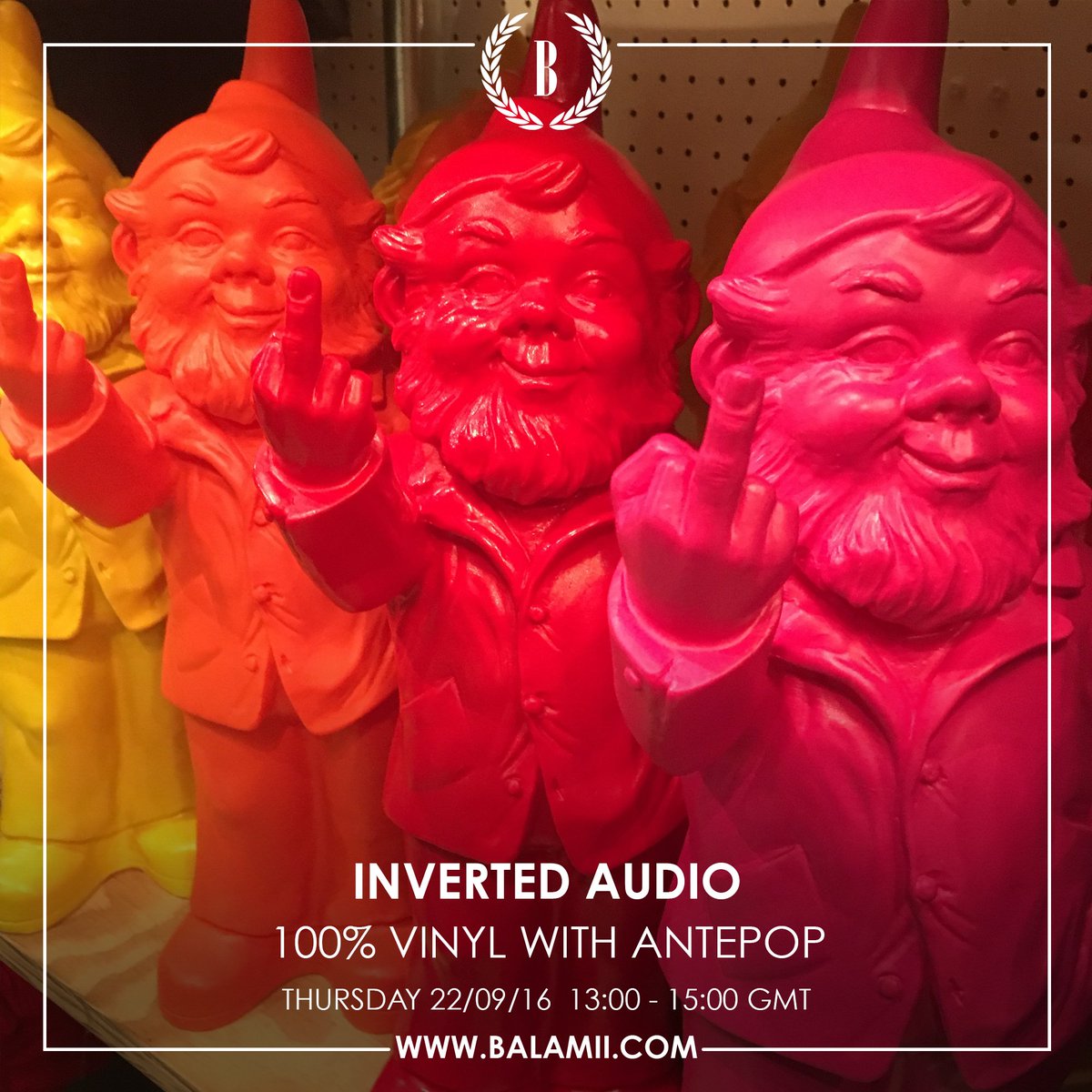 InvertedAudio's tweet photo. We're broadcasting from @Balamii radio with @Antepop on Thursday (1-3pm UK) #TuneInZoneOut ๐ https://t.co/ifo0etL8cu https://t.co/nq6Qdo8oog