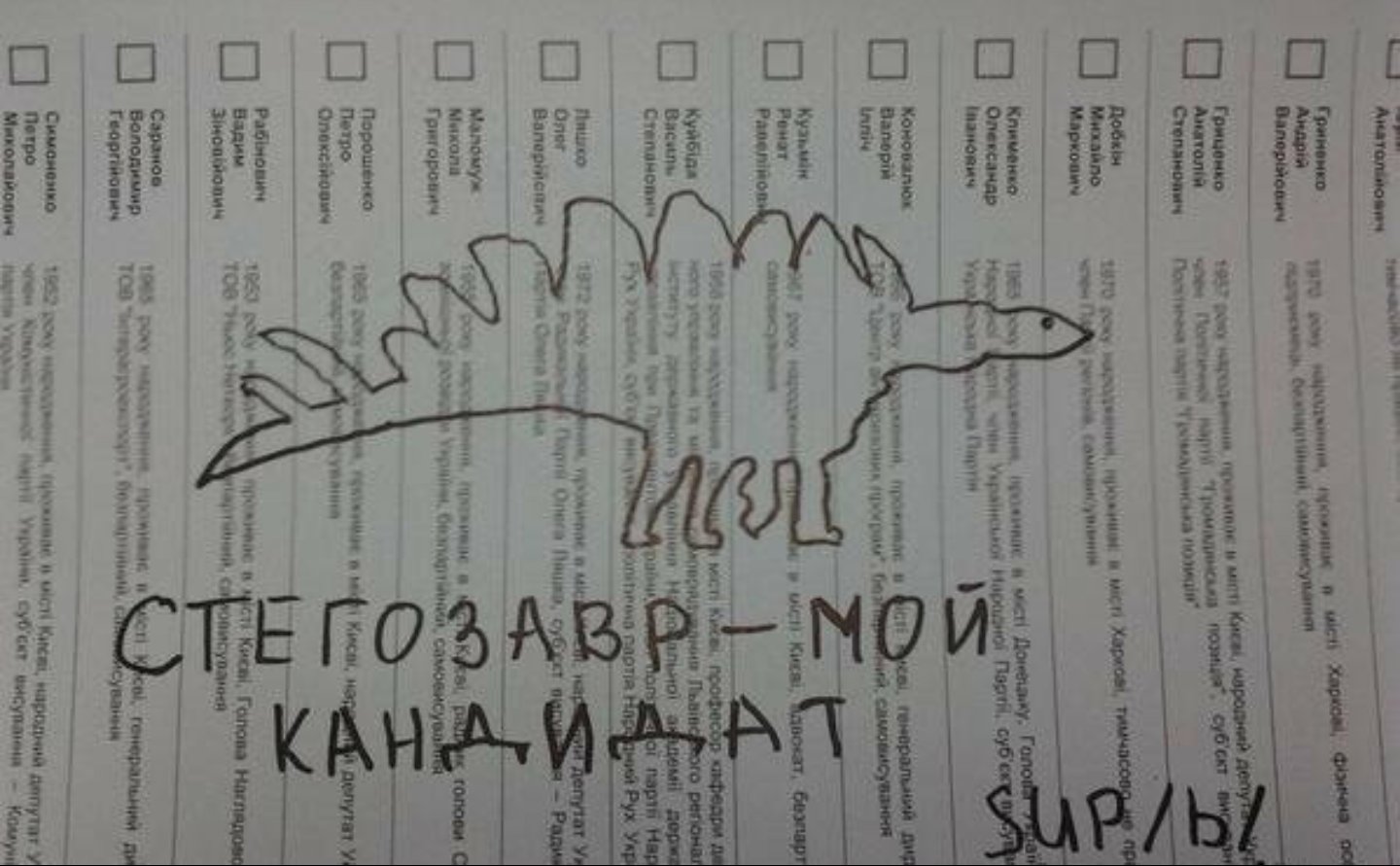 Смешные испорченные бюллетени